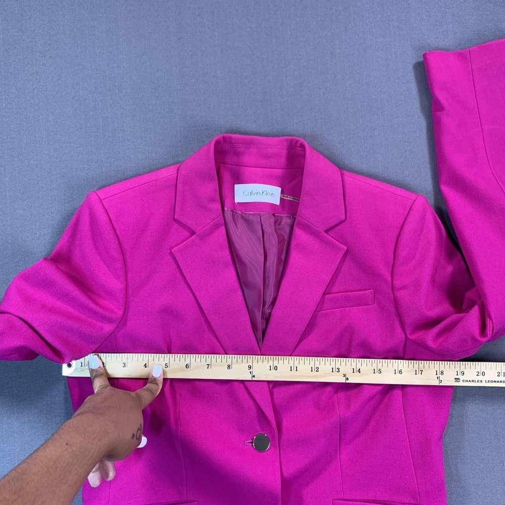 Calvin Klein Blazers Womens 6 Pink & Blue Lined Notch Lapel Classic Lot Of 2 - Picture 8 of 16